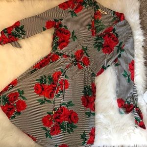 Abstract long sleeve dress